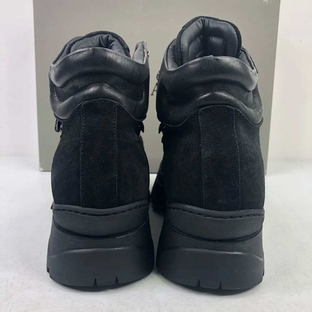 ALL Saints Donte Black Suede Leather Lace Up Boots